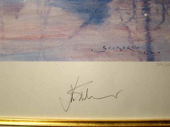 A signed John Stobart Limited Edition print titled "Sunrise over Nantucket 1835." — image 2